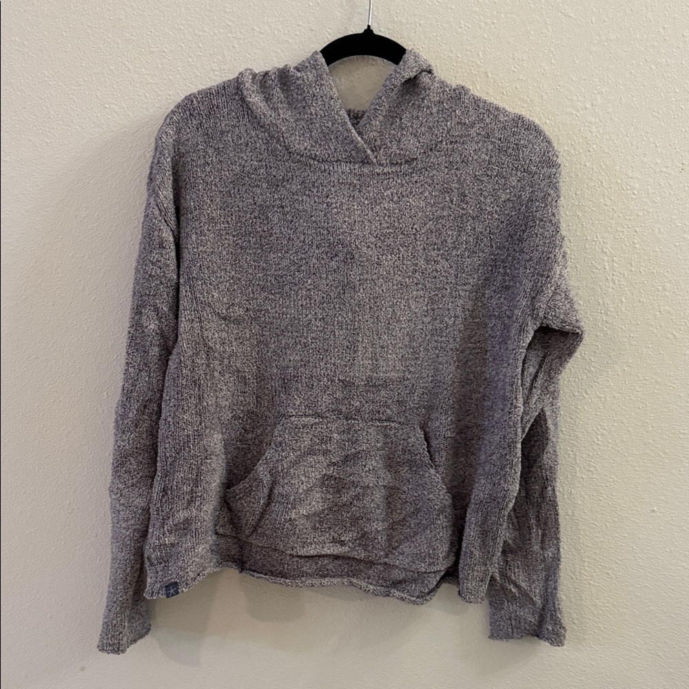 Barefoot Dreams Heathered Gray Cowl Neck Sweater